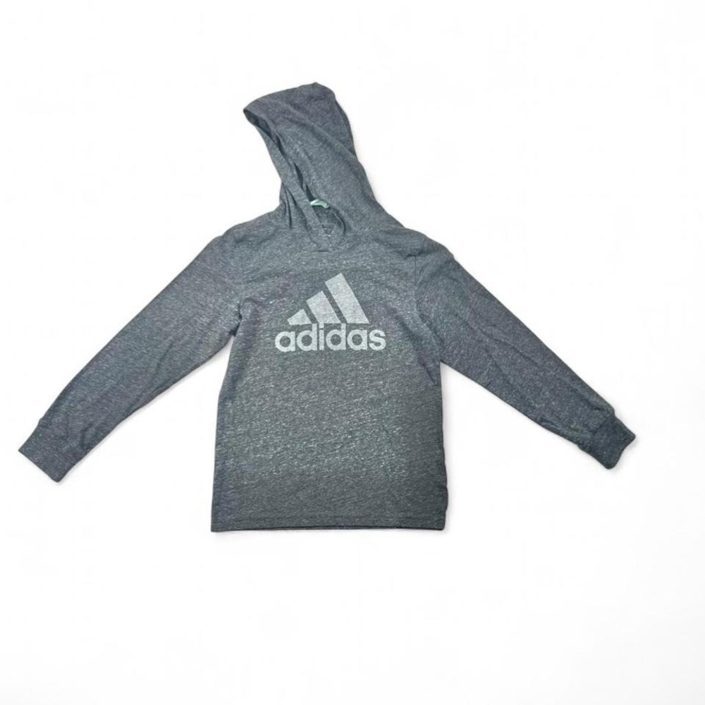 Adidas grey hoodie with white logo